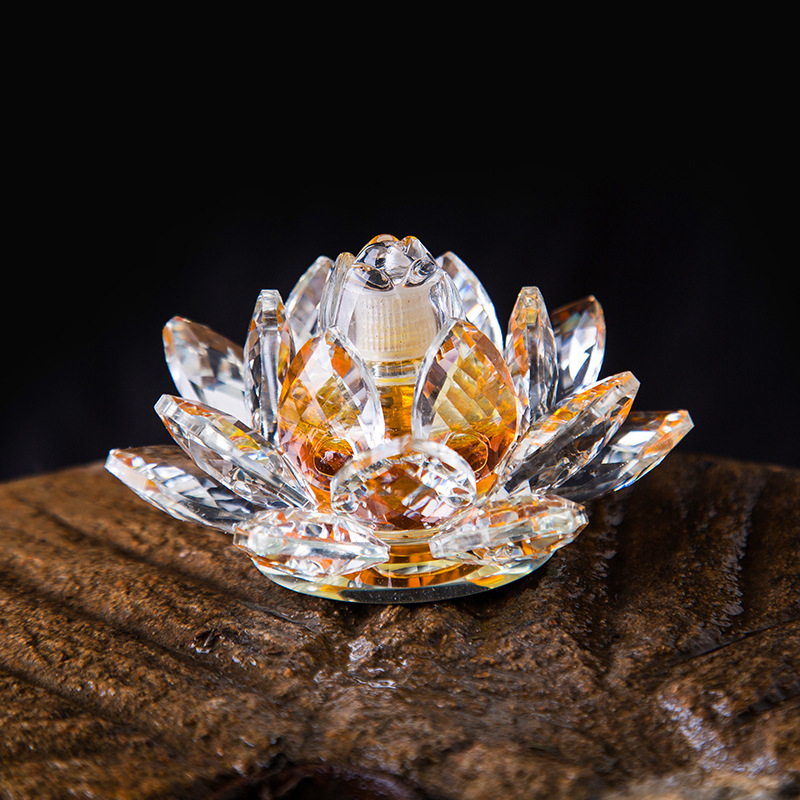 Κρυστάλλινο μπουκάλι αρώματος αυτοκινήτου με σχέδιο λωτού – αρωματοθεραπεία, διακόσμηση αυτοκινήτου - Polar Aromatherapy