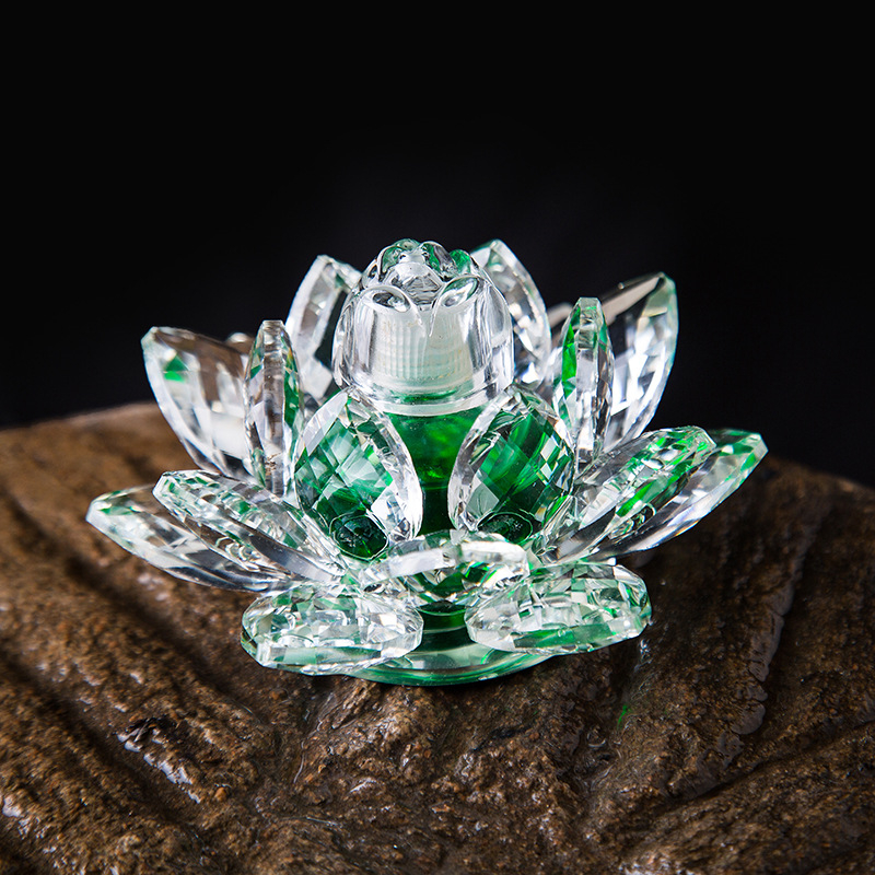 Κρυστάλλινο μπουκάλι αρώματος αυτοκινήτου με σχέδιο λωτού – αρωματοθεραπεία, διακόσμηση αυτοκινήτου - Polar Aromatherapy