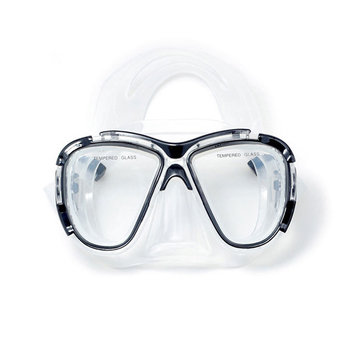 Unisex maska za snorkeling s silikonim okvirom i lećama od kaljenog stakla, mogućnost prilagodbe dioptrije, model 3266