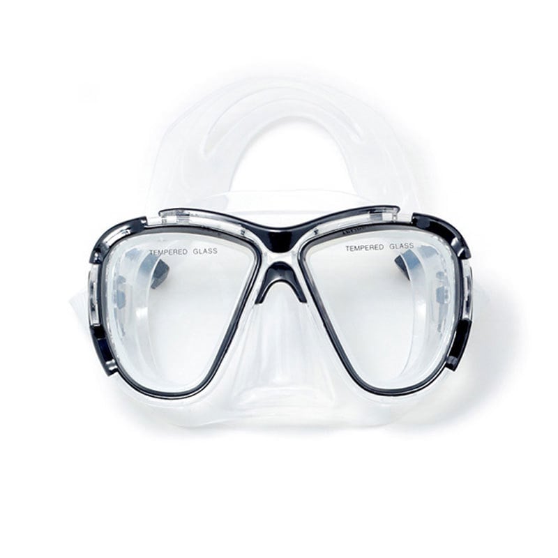 Unisex maska za snorkeling s silikonim okvirom i lećama od kaljenog stakla, mogućnost prilagodbe dioptrije, model 3266
