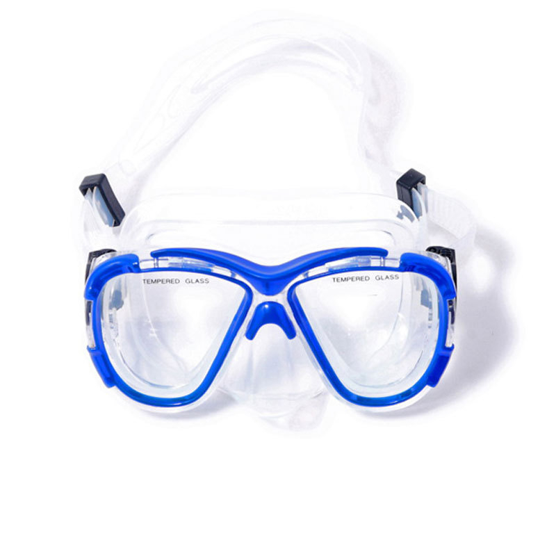 Unisex maska za snorkeling s silikonim okvirom i lećama od kaljenog stakla, mogućnost prilagodbe dioptrije, model 3266
