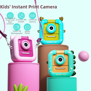 Polaroid detská kamera na okamžitý tlač s TF kartou, model M8, 4800W interpolovaná rozlíšenie, ABS+TPU telo, 1200mAh batéria