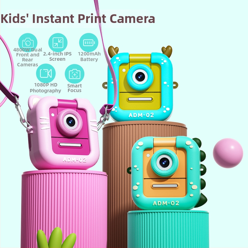 Polaroid detská kamera na okamžitý tlač s TF kartou, model M8, 4800W interpolovaná rozlíšenie, ABS+TPU telo, 1200mAh batéria