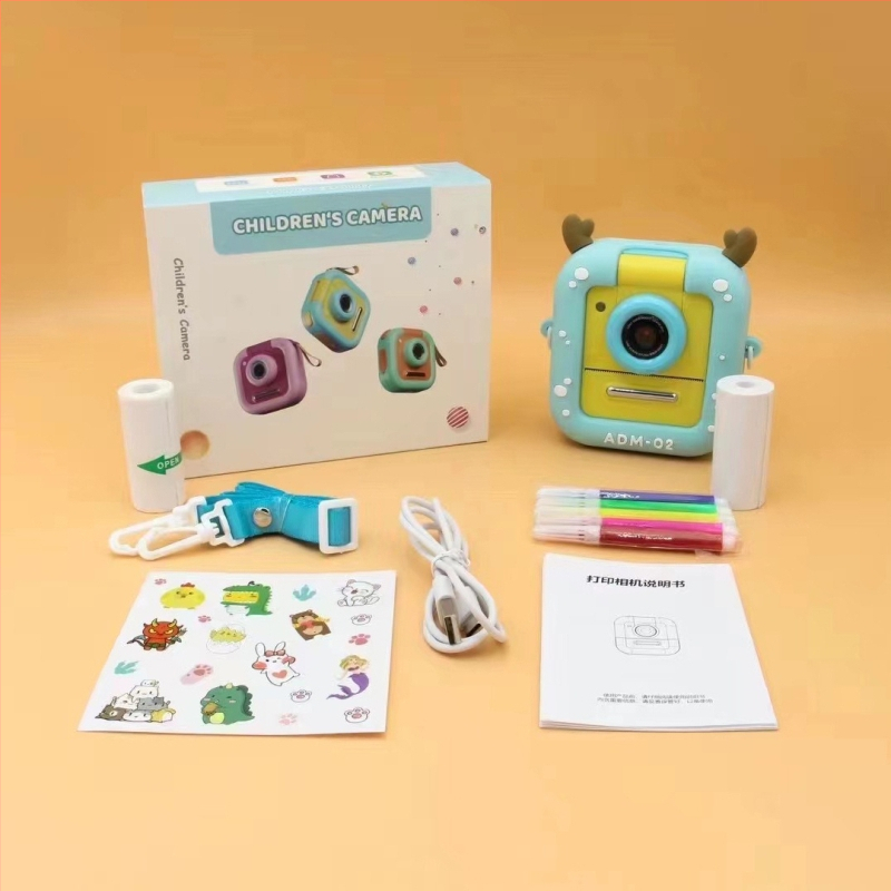 Polaroid detská kamera na okamžitý tlač s TF kartou, model M8, 4800W interpolovaná rozlíšenie, ABS+TPU telo, 1200mAh batéria