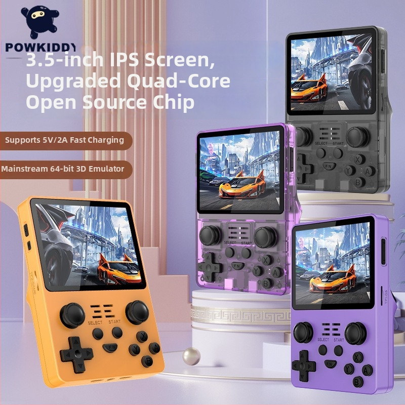 POWKIDDY RGB20S prenosná open-source herná konzola, HD mini GBA arkáda s joystickom