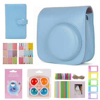Set de geantă pentru cameră Mini 11 – Material PU, căptușeală din microfibră, cataramă magnetică, set de 7 piese, compatibil cu Mini 11, greutate 1 kg