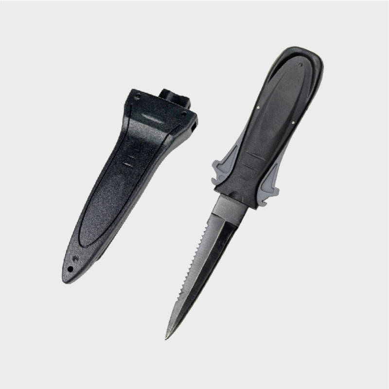 Rozsdamentes acél búvárkés vonalvágóval és halászati késsel — testreszabható