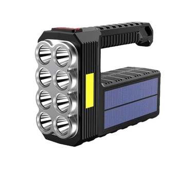 Vanjska LED baterijska svjetiljka s solarnim napajanjem i ručnim punjenjem, 1200mAh baterija, domet 100–200 m