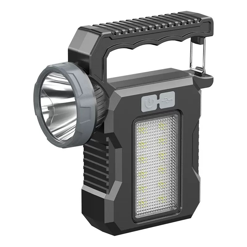 Vanjska LED baterijska svjetiljka s solarnim napajanjem i ručnim punjenjem, 1200mAh baterija, domet 100–200 m