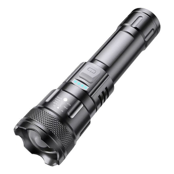 Prijenosna LED baterijska svjetiljka s optičkim zumom - 5W, 800 mAh baterija, punjenje, Power Bank, domet 200-500 m