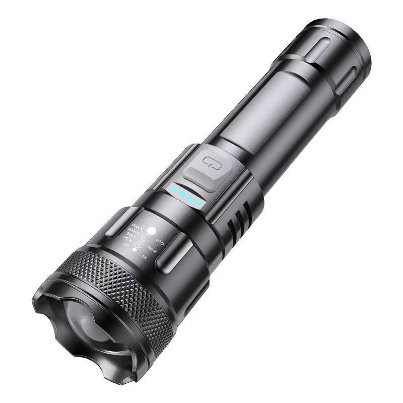 Prijenosna LED baterijska svjetiljka s optičkim zumom - 5W, 800 mAh baterija, punjenje, Power Bank, domet 200-500 m
