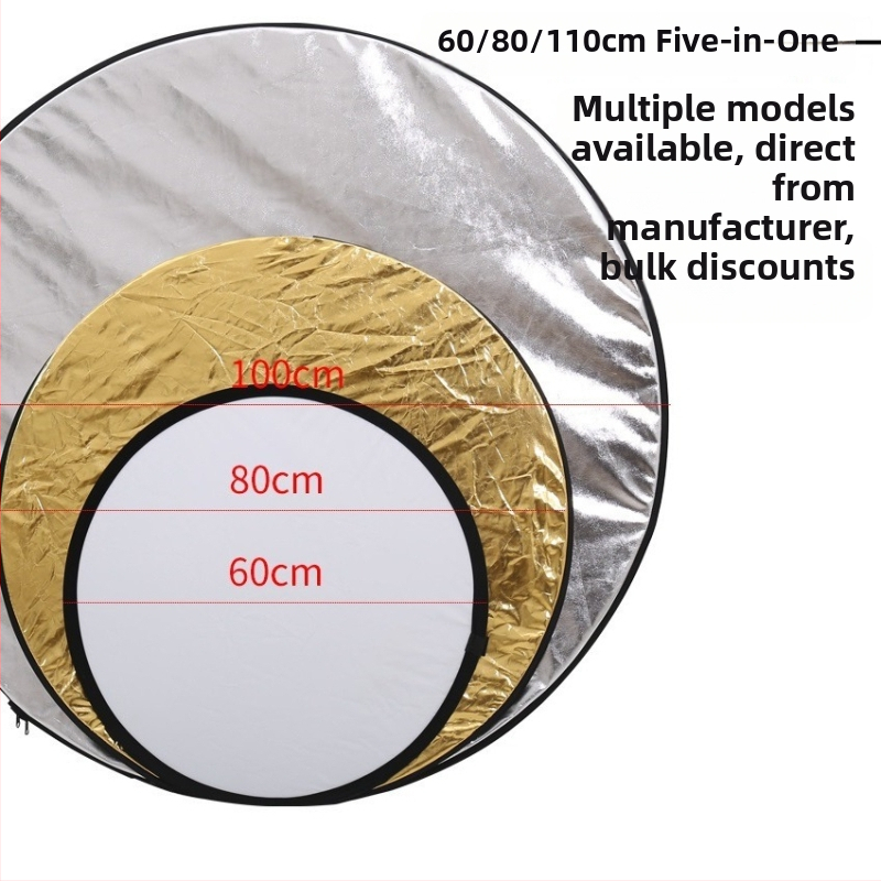 päť v jednom mäkký svetelný panel s reflektorom a pozadím panelom, polyesterová látka, prispôsobiteľné spracovanie, skladací dizajn