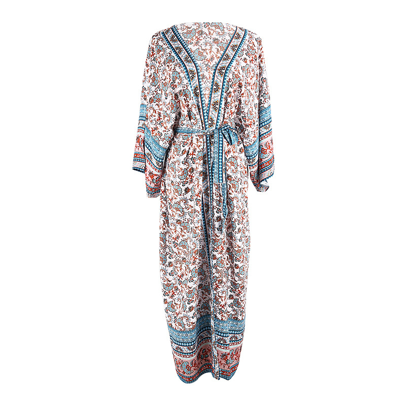 Rayon beach cover-up kardigan s floralnim uzorkom – vanjski materijal: rayon; podstava: 100% pamuk; težina 240 g; žene 18–24