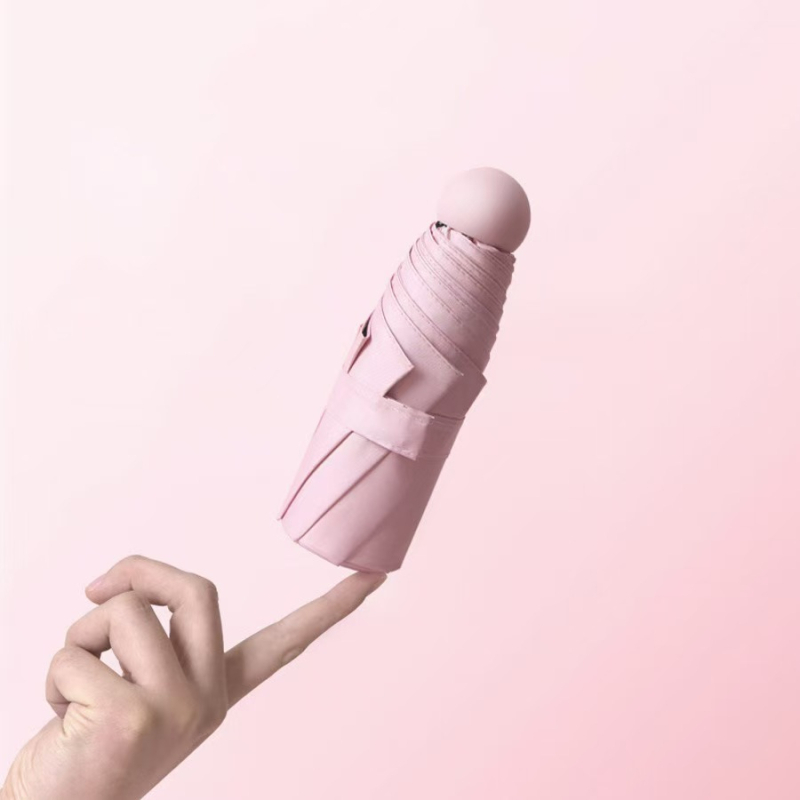 Napsütés- és esőhasználatú esernyő, megerősített hatszögletű bordázat, manuális nyitás-zárás, UPF >50, testreszabható.