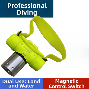 Potápačská čelovka – vodotesná, dobíjateľná, ultra jasný podvodný svetelný zdroj pre hlboké potápanie