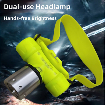 Potápačská čelovka – vodotesná, dobíjateľná, ultra jasný podvodný svetelný zdroj pre hlboké potápanie