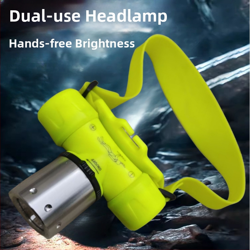 Potápačská čelovka – vodotesná, dobíjateľná, ultra jasný podvodný svetelný zdroj pre hlboké potápanie