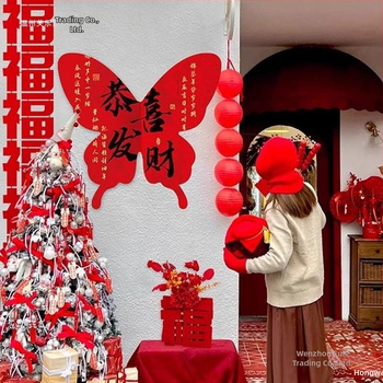 Fun Katalógový štýl dekorácií na Nový rok a Jarný festival, foto rekvizity pre Rok Koňa s požehnaním, model 6699989678M8HT