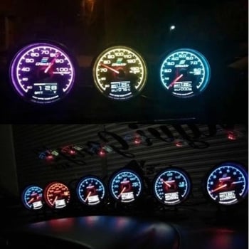 Verseny tachométer három mérővel: vízhőmérséklet, fordulatszám (RPM), olajnyomás és turbónyomás, digitális kijelző