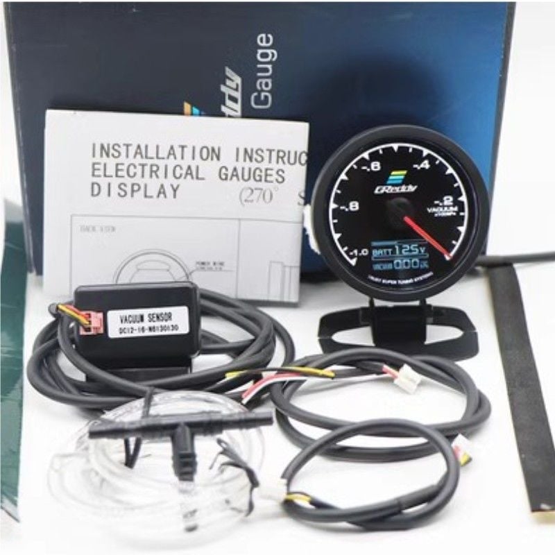 Verseny tachométer három mérővel: vízhőmérséklet, fordulatszám (RPM), olajnyomás és turbónyomás, digitális kijelző