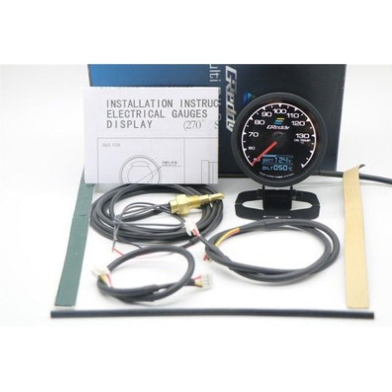 Verseny tachométer három mérővel: vízhőmérséklet, fordulatszám (RPM), olajnyomás és turbónyomás, digitális kijelző