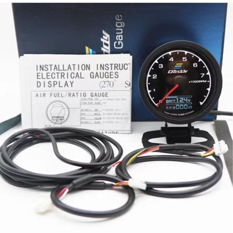 Verseny tachométer három mérővel: vízhőmérséklet, fordulatszám (RPM), olajnyomás és turbónyomás, digitális kijelző