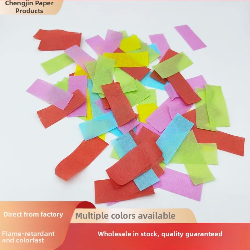 ohnovzdorné papierové konfety na párty a koncerty, hádzané do ruky, materiál: papier