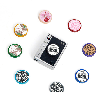 Capac protector pentru cameră Polaroid mini evo cu etichetă din piele pentru obiectiv – protecție împotriva prafului, zgârieturi, anti-pierdere, design drăguț cu desen animat