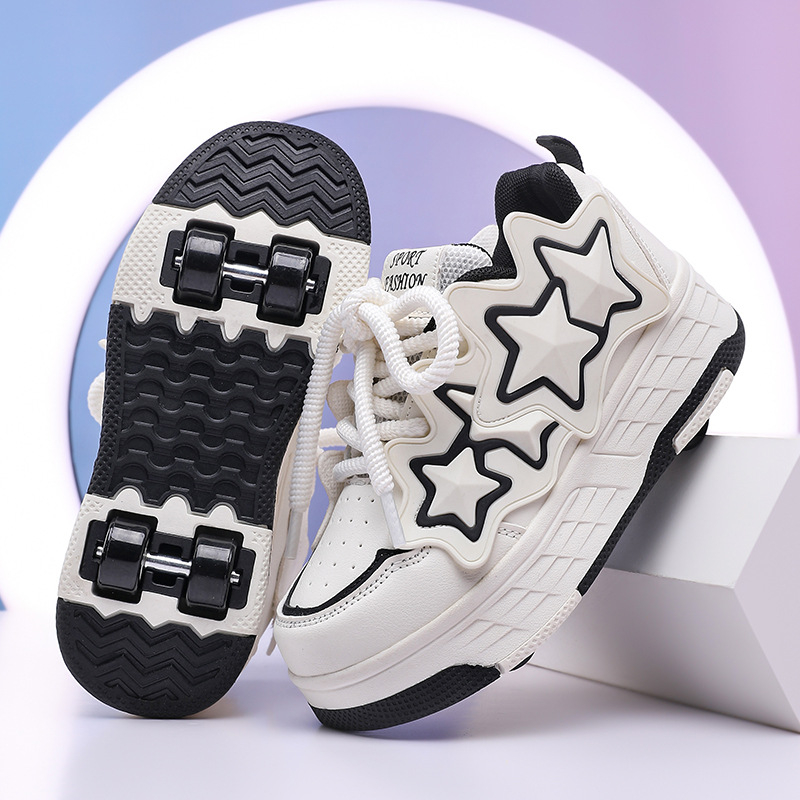 Unisex dječje Heelys s četiri kotača, odvojivi kotači, PU kotači, dvostruki red kotača, model A-8, marka yitu