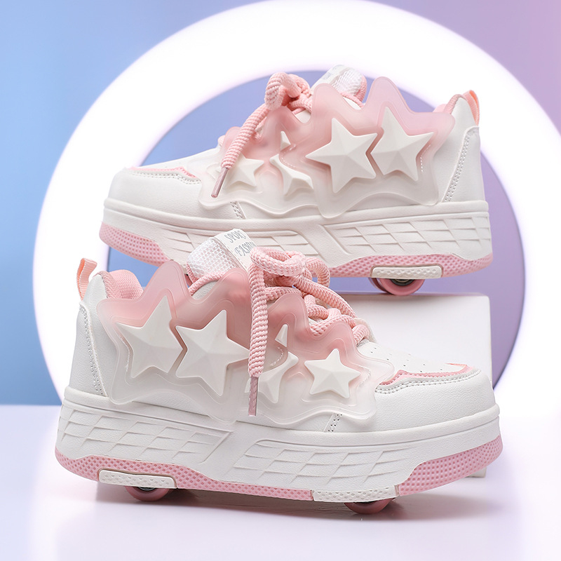 Unisex dječje Heelys s četiri kotača, odvojivi kotači, PU kotači, dvostruki red kotača, model A-8, marka yitu