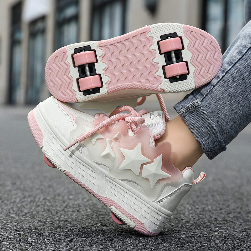 Unisex dječje Heelys s četiri kotača, odvojivi kotači, PU kotači, dvostruki red kotača, model A-8, marka yitu