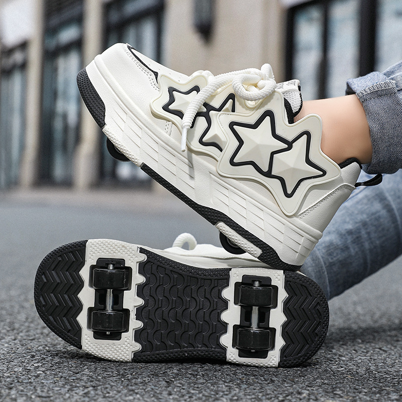Unisex dječje Heelys s četiri kotača, odvojivi kotači, PU kotači, dvostruki red kotača, model A-8, marka yitu