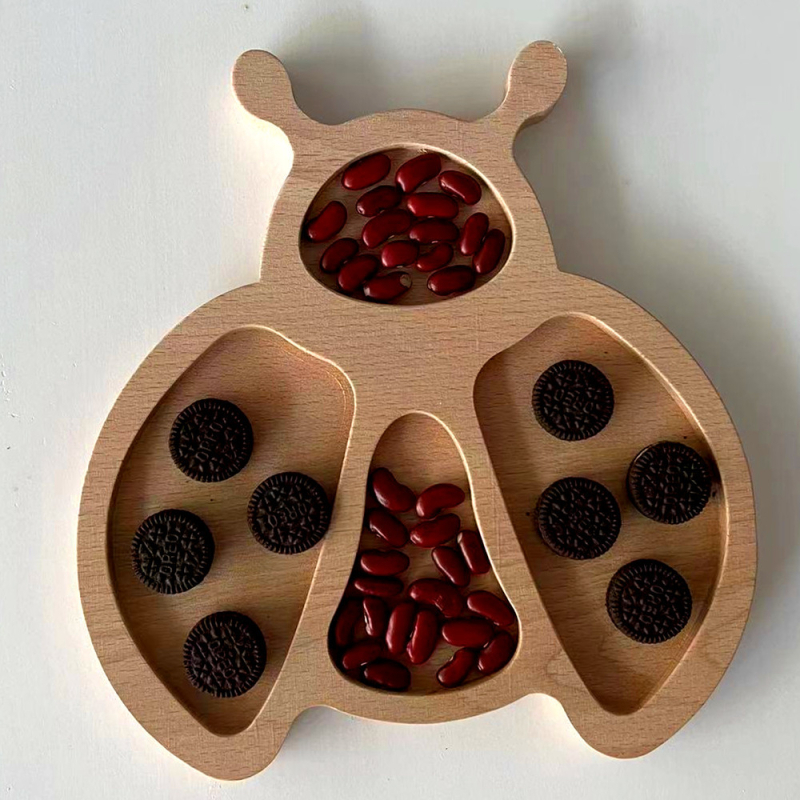 Jucărie educațională din lemn cu plăcuță senzorială triunghiulară, cu motiv cochilie de insecte — Xinyao Crafts, ambalaj carton, lansat mai 2022