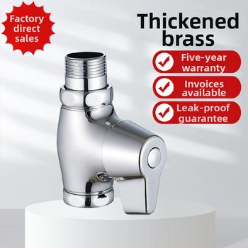 Push-type flush valve pre squat toaletu, model rýchleho otvorenia, meď, výstupný priemer 1 palec, čas splachovania 5–8 s, prevádzkový tlak 0,1–1,0 MPa