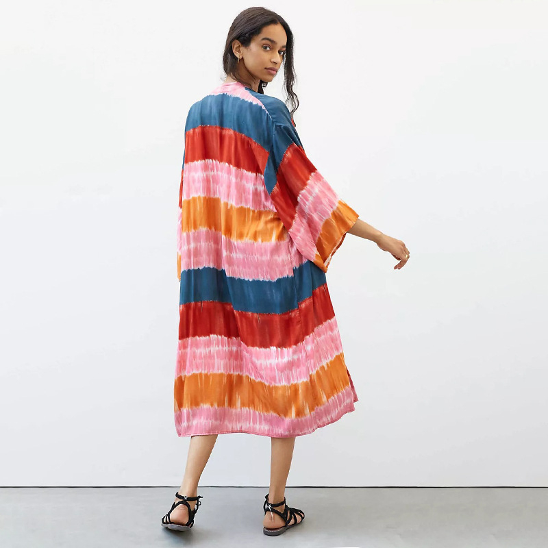 Plažni kardigan s labavim krojem, rayon tkanina, 100% pamuk, podstava rayon, 243 g