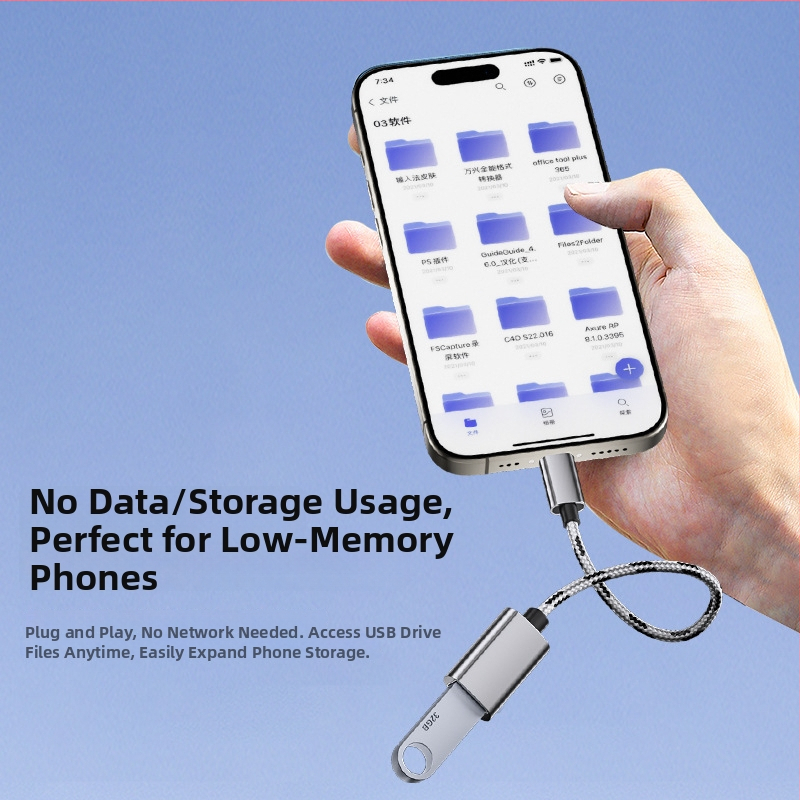 OTG USB‑C αντάπτορας για Vivo, Huawei, Oppo — μετατροπέας USB‑A σε USB‑C και καλώδιο μεταφοράς δεδομένων