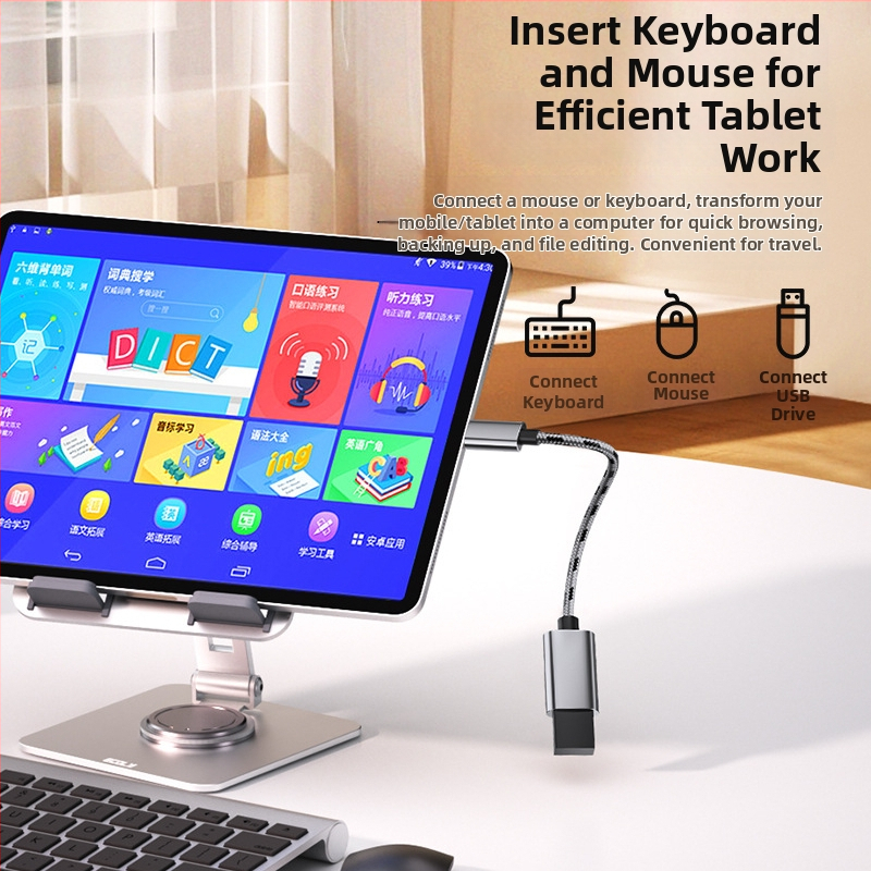 OTG USB‑C αντάπτορας για Vivo, Huawei, Oppo — μετατροπέας USB‑A σε USB‑C και καλώδιο μεταφοράς δεδομένων