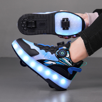 Dječje tenisice Heelys s dvostrukim redom kotača, PU kotači, brend Alinego / Ai Kui, unisex