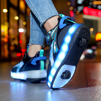 Dječje tenisice Heelys s dvostrukim redom kotača, PU kotači, brend Alinego / Ai Kui, unisex