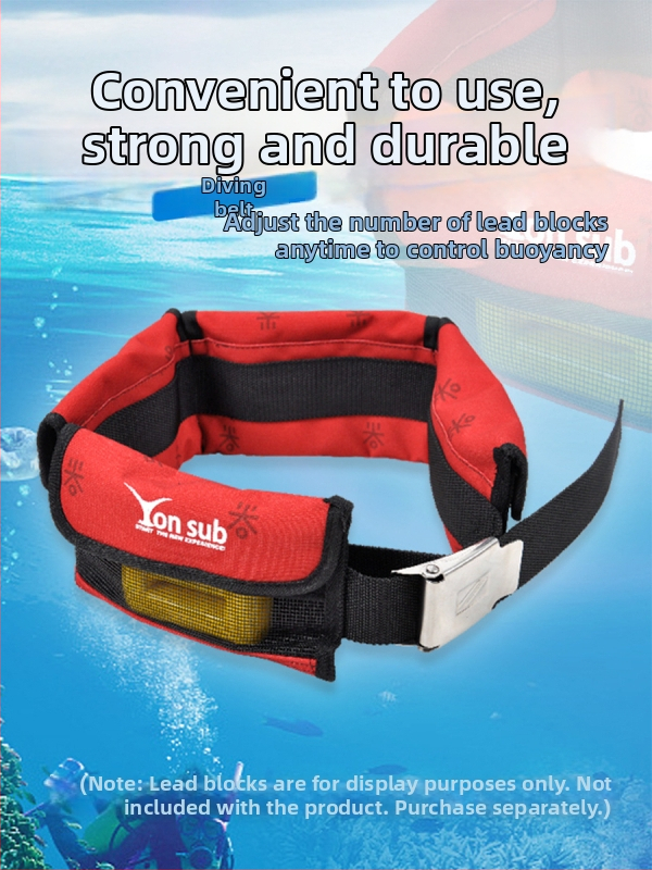 Potápačský pás na záťaž s 3–4 vreckami, nylon, objem 30L, s podšívkou, Yon Sub