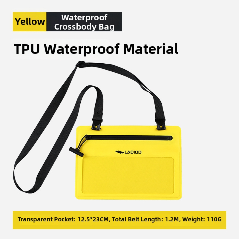 Vodootporna PVC crossbody torba za vanjske vodene aktivnosti, minimalistički dizajn, kompatibilan s dodirnim zaslonom, unisex