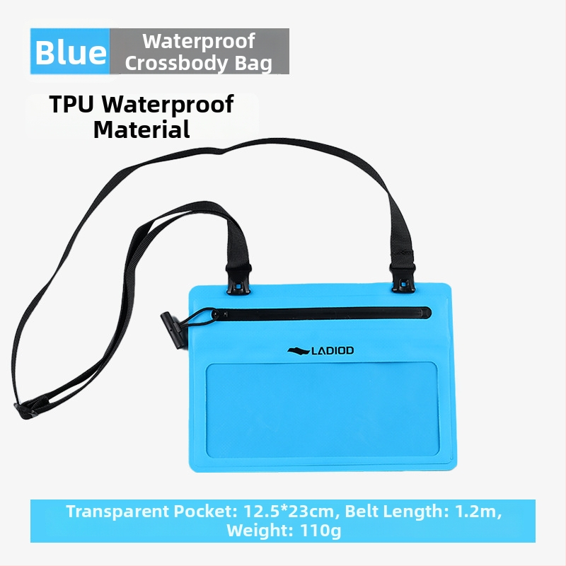 Vodootporna PVC crossbody torba za vanjske vodene aktivnosti, minimalistički dizajn, kompatibilan s dodirnim zaslonom, unisex