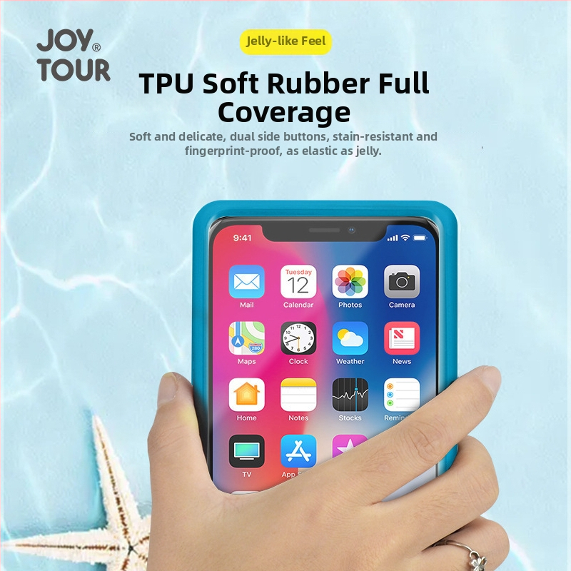 Vodootporna torbica za mobitel s dodirnim zaslonom za plivanje i vanjske aktivnosti | Materijal: ABS+TPU; Vodootporna tkanina; Pogodno za opuštanje, ronjenje, plažu, na otvorenom