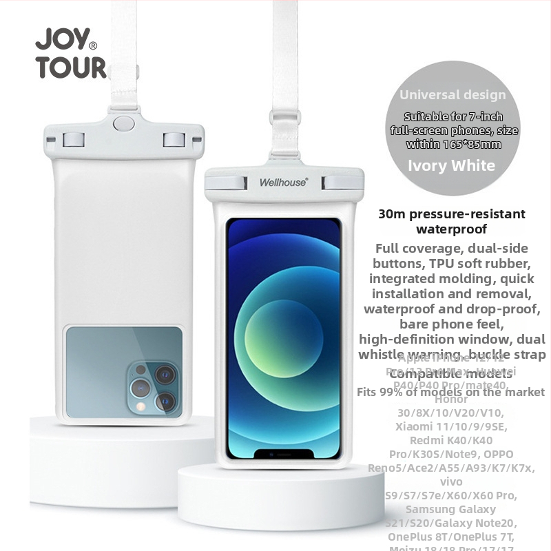 Vodootporna torbica za mobitel s dodirnim zaslonom za plivanje i vanjske aktivnosti | Materijal: ABS+TPU; Vodootporna tkanina; Pogodno za opuštanje, ronjenje, plažu, na otvorenom
