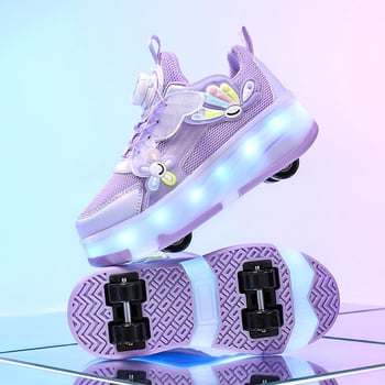Dječje rolerice s PU kotačima, dvostruki kotači, univerzalno, Heelys cipele