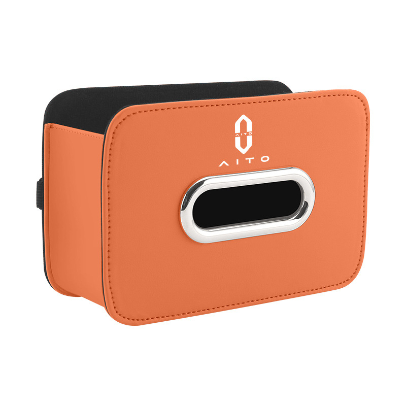 Δερμάτινο κουτί χαρτοπετσέτας για την πίσω πλάτη καθίσματος αυτοκινήτου, κρεμαστό, μη προσαρμοζόμενο