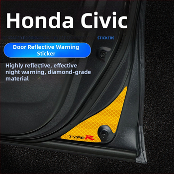 Honda Civic – reflektirajuća upozoravajuća naljepnica za vrata, koja svijetli na svjetlu; unutarnja dekoracija i modifikacija