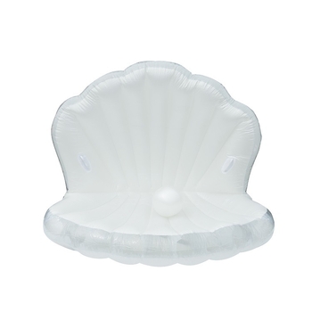 Надуваема плаваща лежанка Shell, перлено бяла PVC конструкция, с дръжка — Материал: екологично чист PVC; Марка: SUNHINE; Авторизирани частни марки: Да; Категория: Други