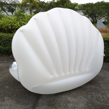 Надуваема плаваща лежанка Shell, перлено бяла PVC конструкция, с дръжка — Материал: екологично чист PVC; Марка: SUNHINE; Авторизирани частни марки: Да; Категория: Други