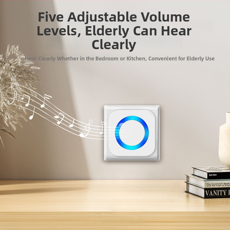 Senzorový domový zvonček, nabíjateľný, 55 melódií, pre domáce použitie